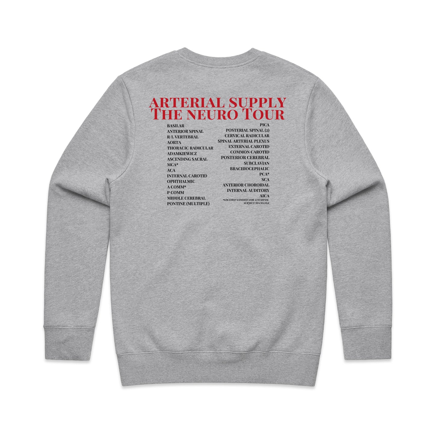 Arterial Supply: The Neuro Tour Crewneck Sweatshirt